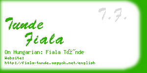 tunde fiala business card